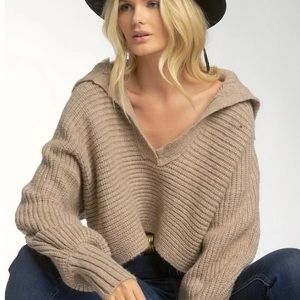 House of Harlow 1960 knit collar sweater L